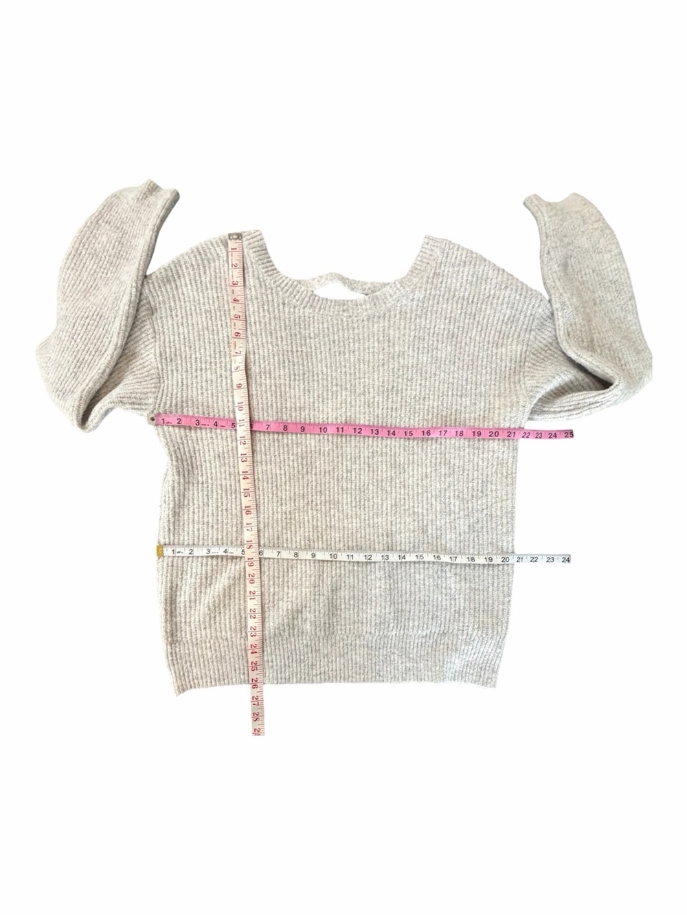 Hem & Thread Knit Ribbed Keyhole Back Sweater - Size XL - Picture 5 of 5